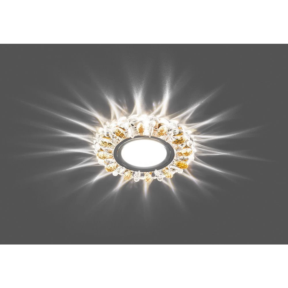 Светильник встраиваемый с белой LED подсветкой Feron CD916 потолочный MR16 G5.3 прозрачный-коричневый (28990) - Viokon.com