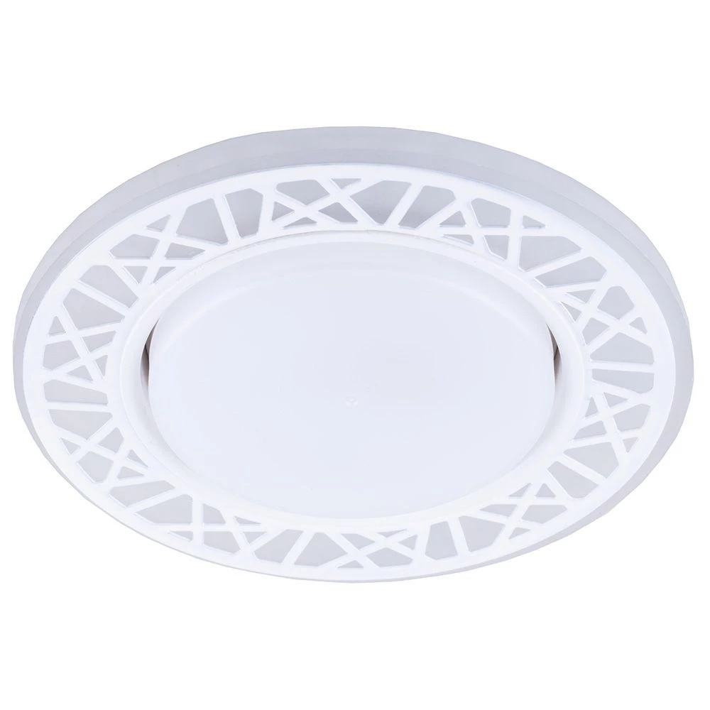 Светильник встраиваемый с белой LED подсветкой Feron CD9912 потолочный GX53 без лампы, белый (32939) - Viokon.com