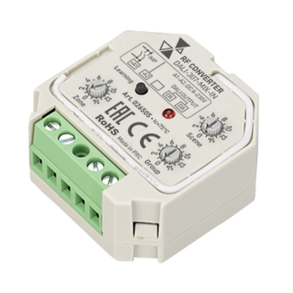 INTELLIGENT ARLIGHT Конвертер RF-сигнала DALI-307-MIX-IN (DALI-BUS, RF, PUSH) (IARL, Пластик) 026505 - Viokon.com