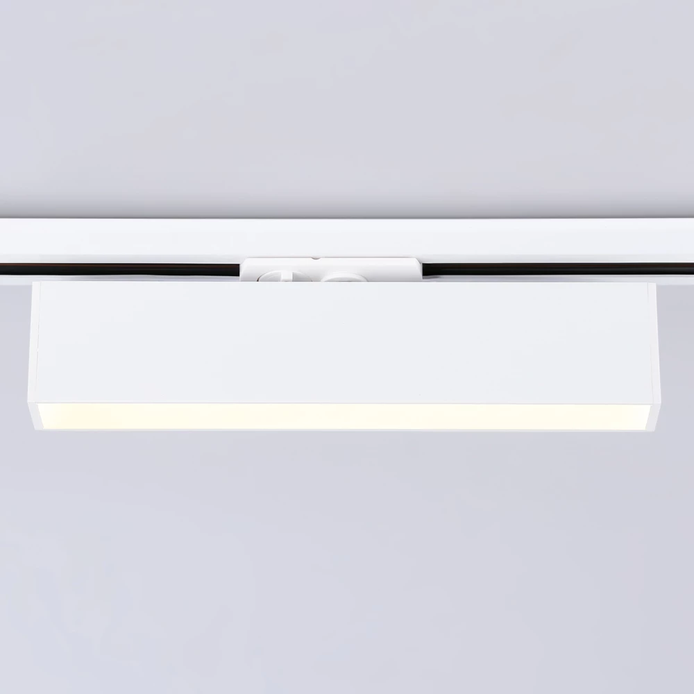 Трековый однофазный светодиодный светильник GL6761 WH белый LED 12W 3000K 300*22*48 - Viokon.com