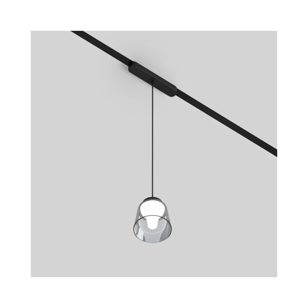 DK5347-BK Светильник для трека Air серия Hang 4000 со светодиодом 9086mm 48V DC 4W RA95 120 4000K IP20 черный алюминий стекло акрил - Viokon.com