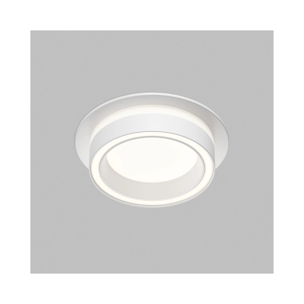 Встраиваемый светильник GLOW GX53 до 15 Вт LED IP20 белый алюминий акрил - Viokon.com