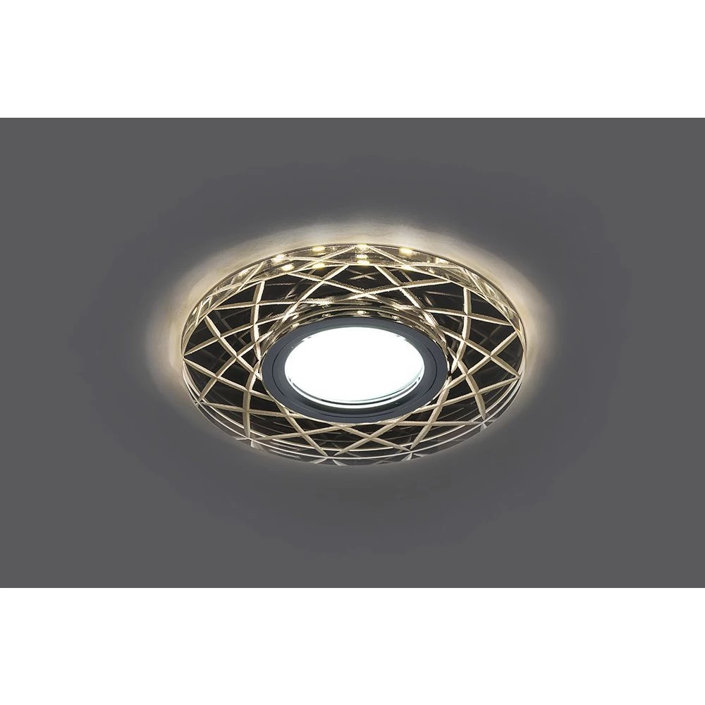 Светильник встраиваемый с LED подсветкой Feron CD983 потолочный MR16 G5.3 прозрачный, хром (32440) - Viokon.com