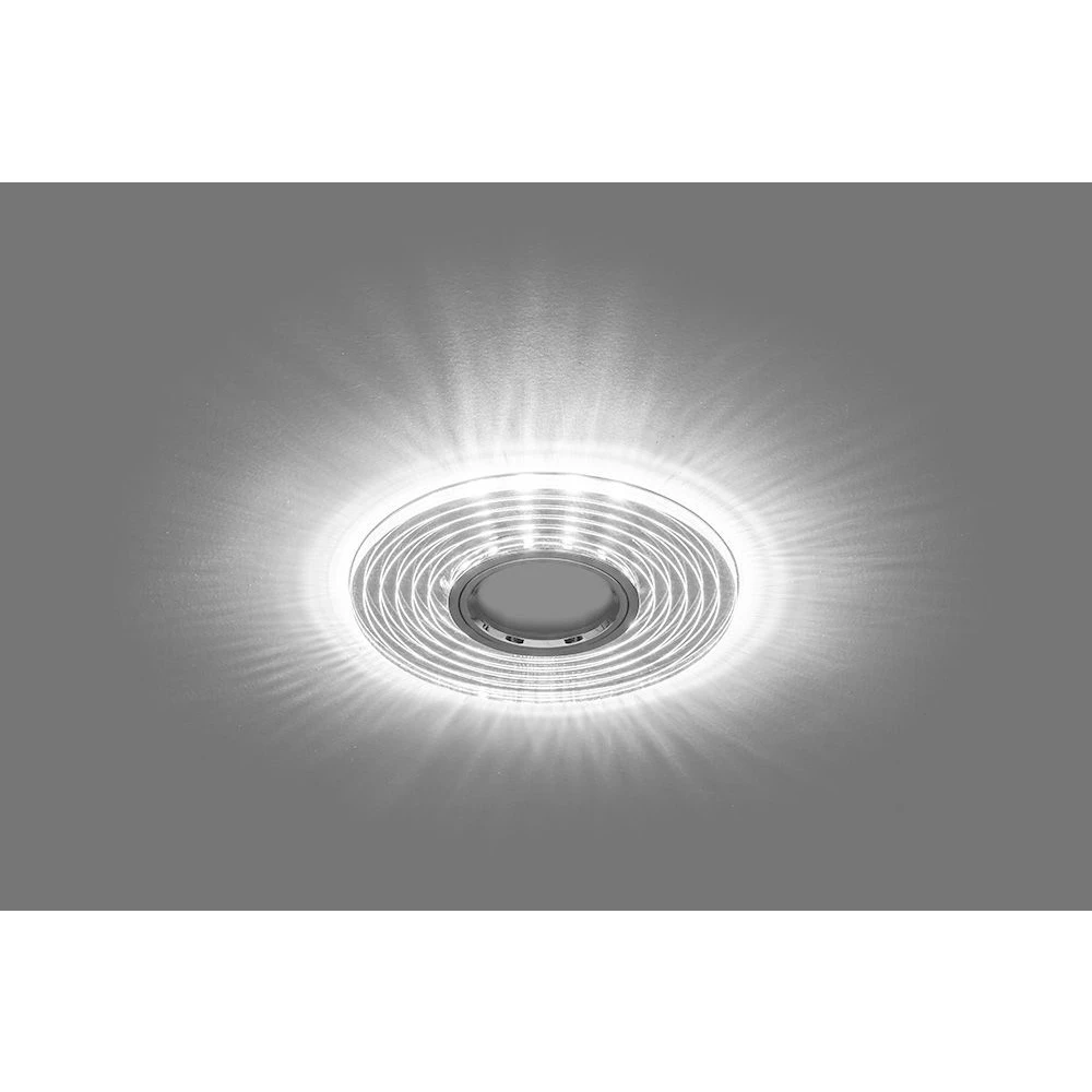 Светильник встраиваемый с белой LED подсветкой Feron CD980 потолочный MR16 G5.3 прозрачный (29667) - Viokon.com