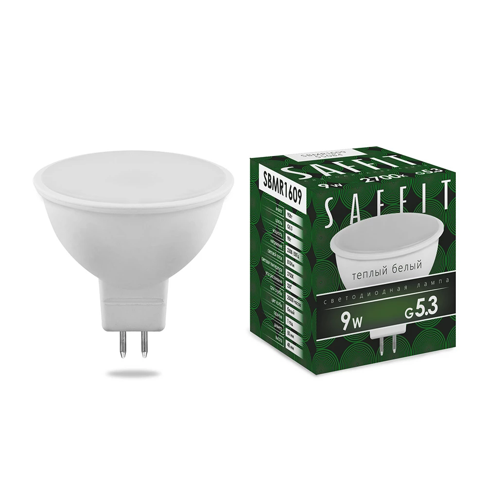 Лампа светодиодная SAFFIT SBMR1609 MR16 GU5.3 9W 230V 2700K (55084) - Viokon.com