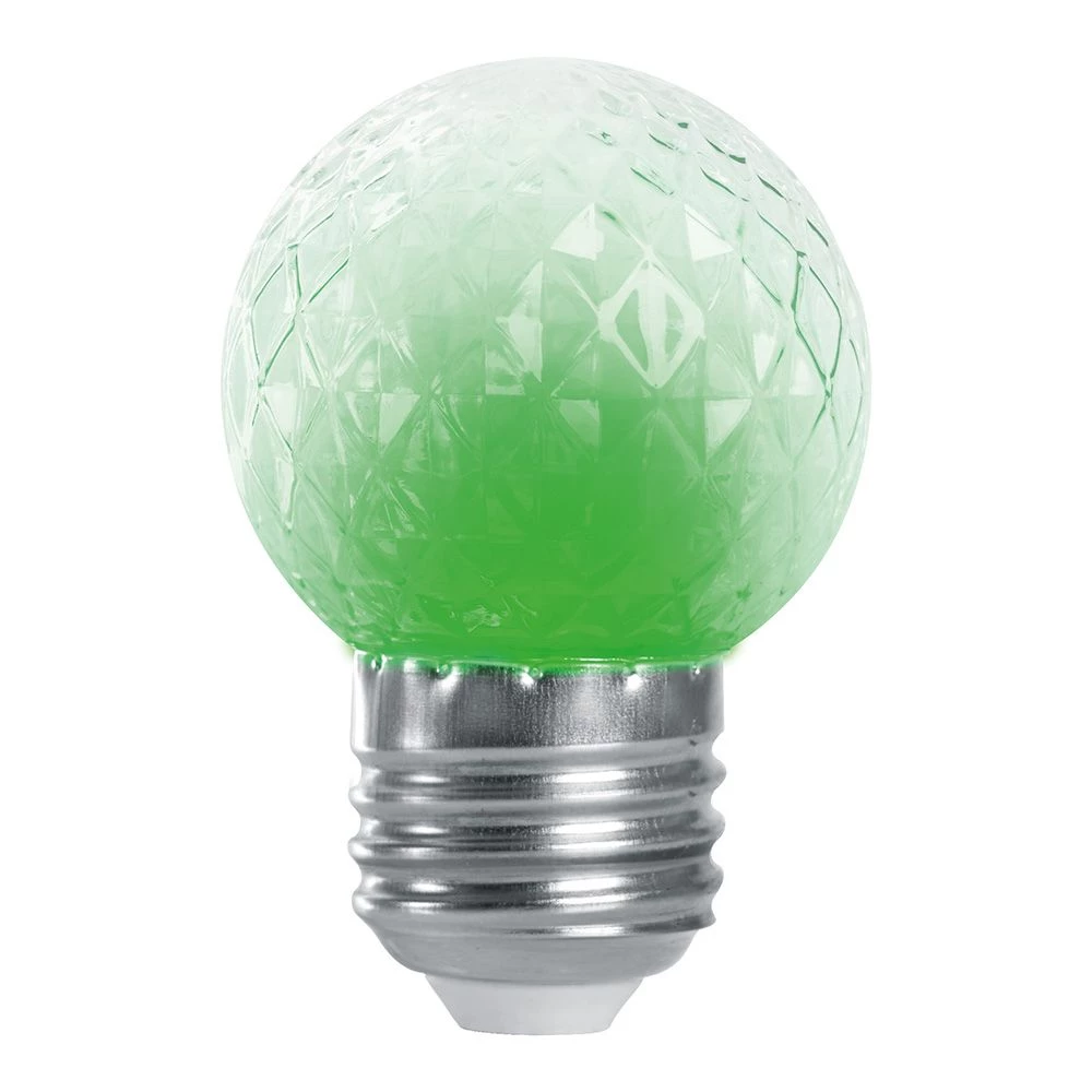 Лампа-строб Feron LB-377 Шарик прозрачный E27 1W 230V зеленый (38209) - Viokon.com