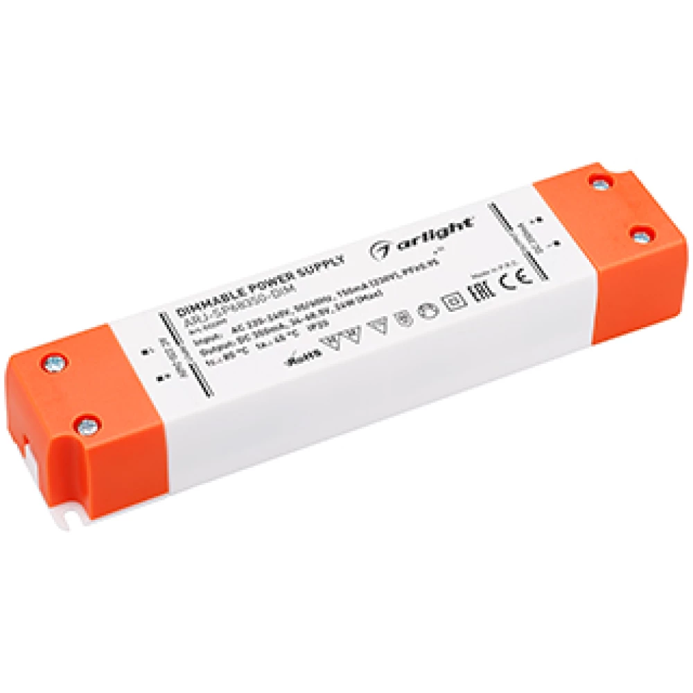 Блок питания ARJ-SP68350-DIM (24W, 350mA, PFC, Triac) (Arlight, IP20 Пластик, 3 года) 022297 - Viokon.com