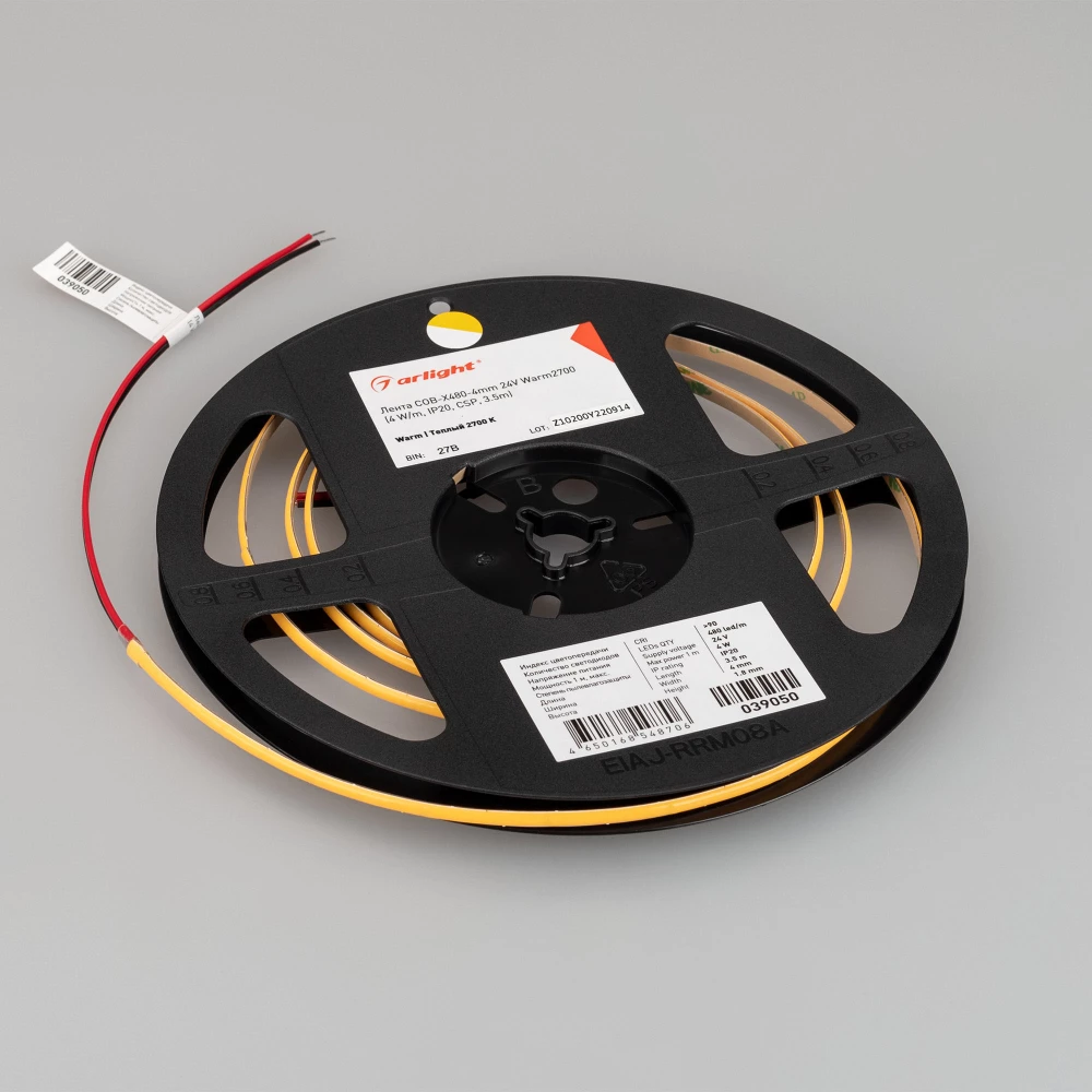 Лента COB-X480-4mm 24V Warm2700 (4 W/m, IP20, CSP, 5m) (Arlight, -) 042033 - Viokon.com