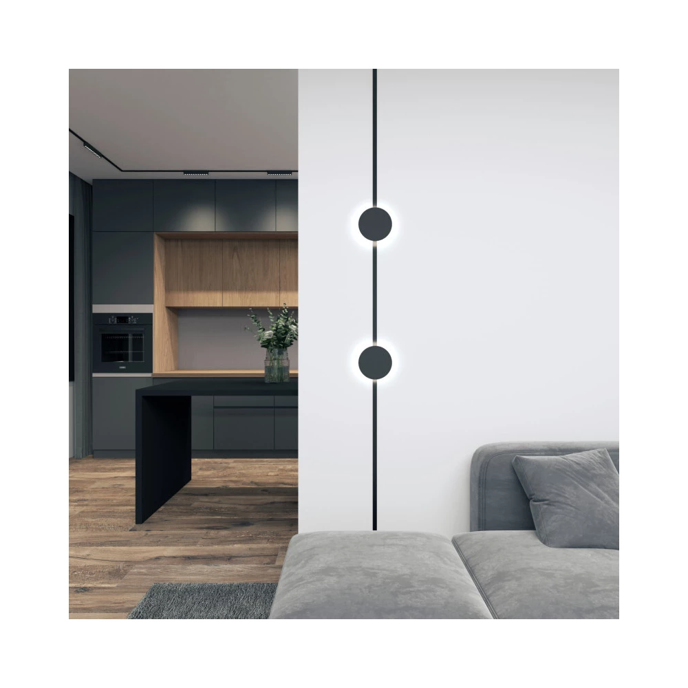 DK5350-BK Светильник для трека Air серия Reflex 4000 со светодиодом 180H23мм 48V DC 5W RA90 120 4000K IP20 черный алюминий - Viokon.com