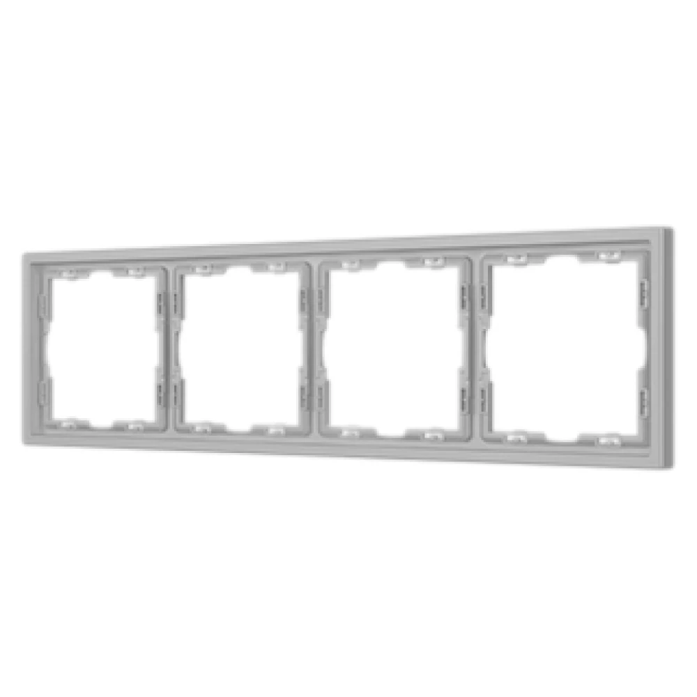 Рамка пластиковая FRM-NOBE-SFPL-4-IS (Arlight, Никель) 059461 - Viokon.com
