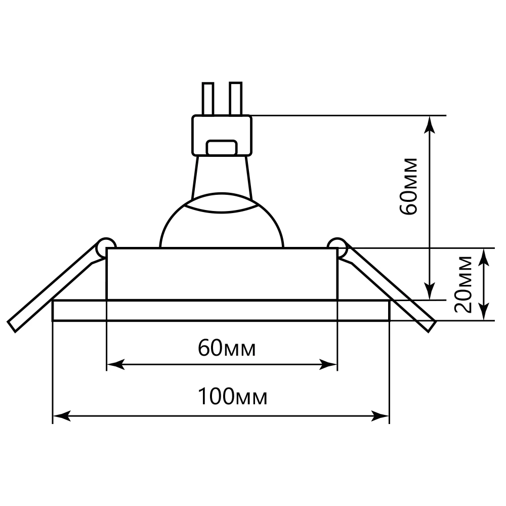 Светильник встраиваемый с белой LED подсветкой Feron CD903 потолочный MR16 G5.3 белый (28846) - Viokon.com