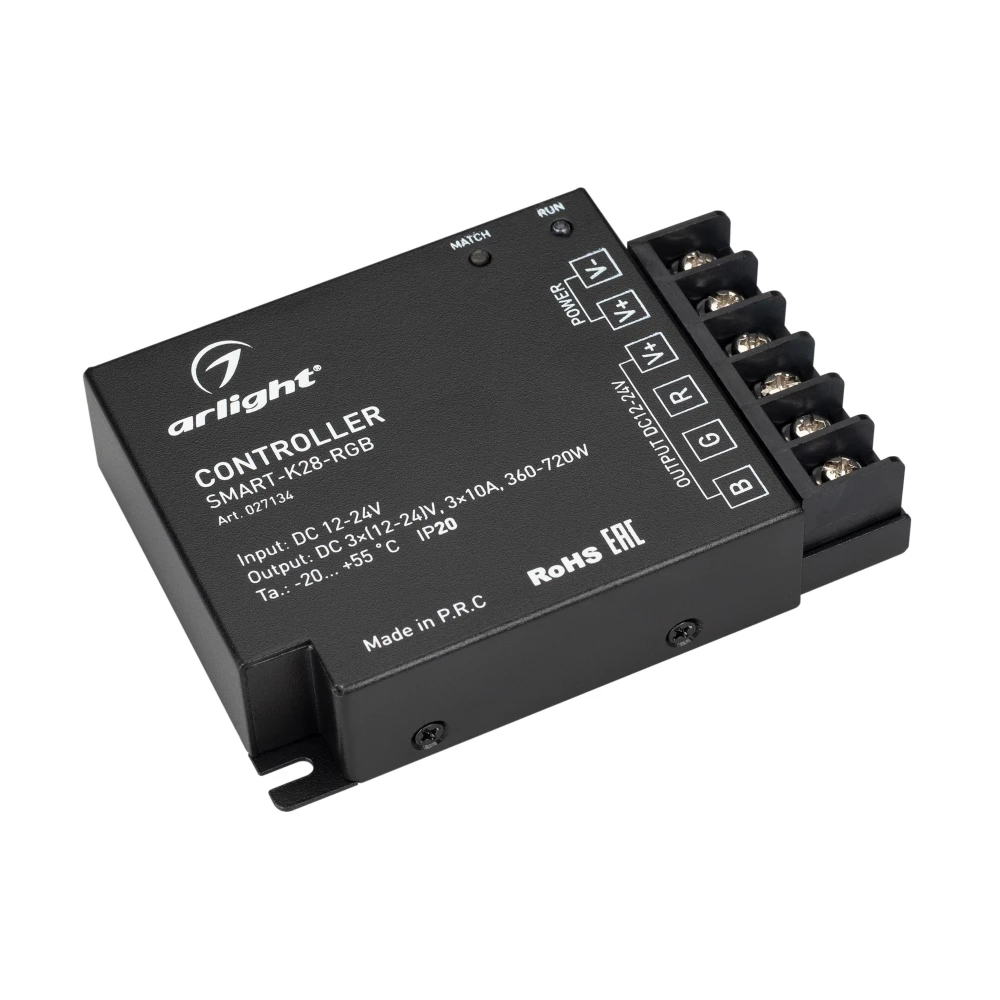 Контроллер SMART-K28-RGB (12-24V, 3x10A, 2.4G) (Arlight, IP20 Металл, 5 лет) 027134 - Viokon.com