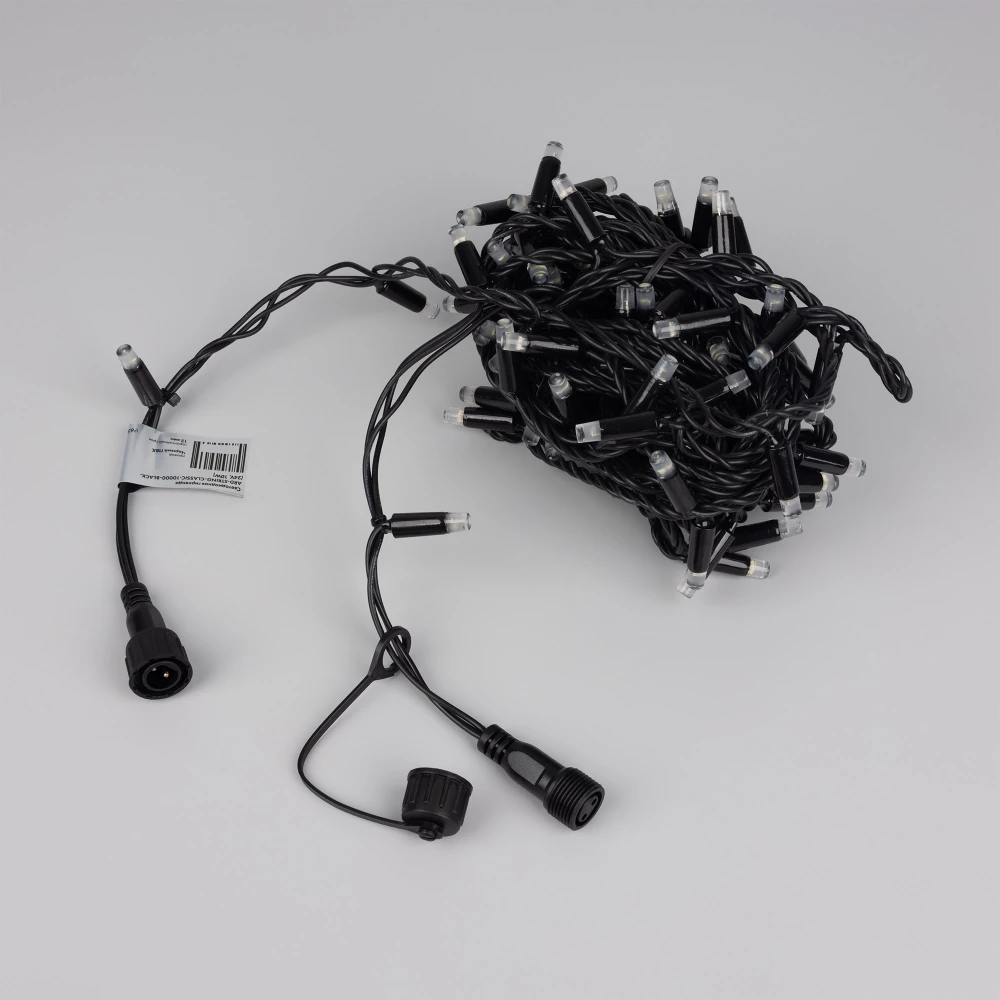 Светодиодная гирлянда ARD-STRING-CLASSIC-1000-BLACK-100LED-PULSE Warm (230V, 7W) (Ardecoled, IP65, 1 год) 031649 - Viokon.com
