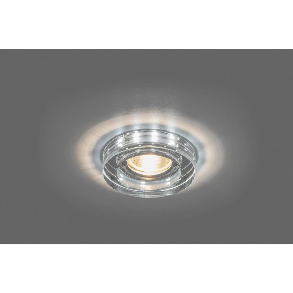 Светильник встраиваемый с белой LED подсветкой Feron 8080-2 потолочный MR16 G5.3 серебристый (28493) - Viokon.com