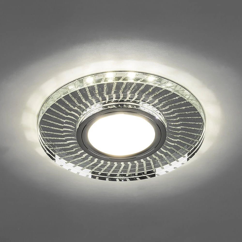 Светильник встраиваемый с LED подсветкой Feron CD979 потолочный MR16 G5.3 прозрачный, хром (32995) - Viokon.com