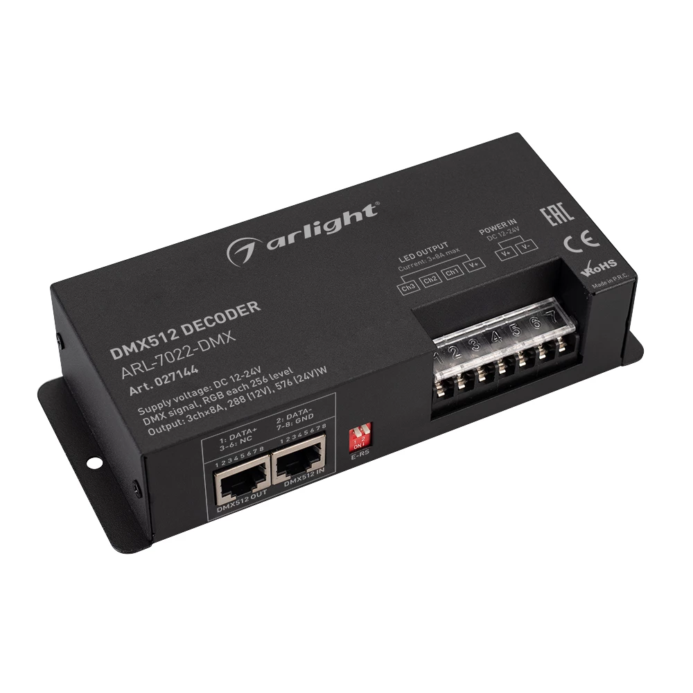 Декодер ARL-7022-DMX (12-24V, 3x8A, DMX512, XLR3) (Arlight, IP20 Металл, 3 года) 027144 - Viokon.com