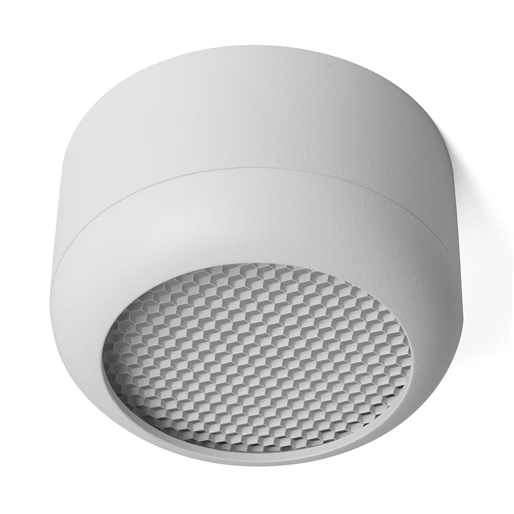 Светильник потолочный Feron HL364 Barrel ECHO 12W, 230V, GX53, белый, с антибликовой сеточкой (48399) - Viokon.com