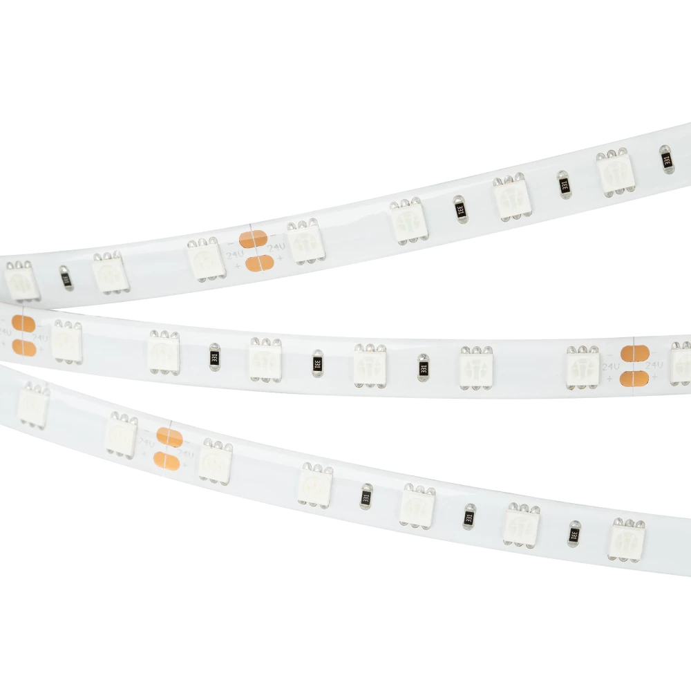 Лента RTW 2-5000SE 24V Green 2x (5060, 300 LED, LUX) (Arlight, 14.4 Вт/м, IP65) 016505 - Viokon.com