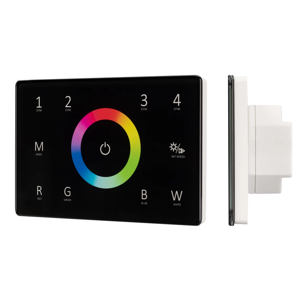 Панель Sens SMART-P85-RGBW Black (230V, 4 зоны, 2.4G) (Arlight, IP20 Пластик, 5 лет) 028405 - Viokon.com