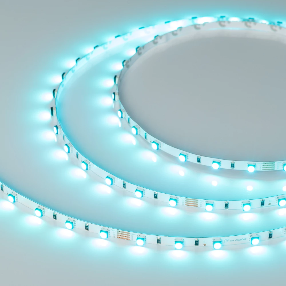 Лента MINI-F60-5mm 24V RGB (6 W/m, IP20, 3535, 5m) (Arlight, узкая) 025706(2) - Viokon.com