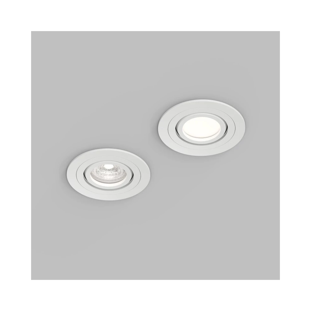 DK2110-WH Встраиваемый влагозащищнный светильник HYDRO IP44 до 15 Вт LED GU10 алюминий белый - Viokon.com