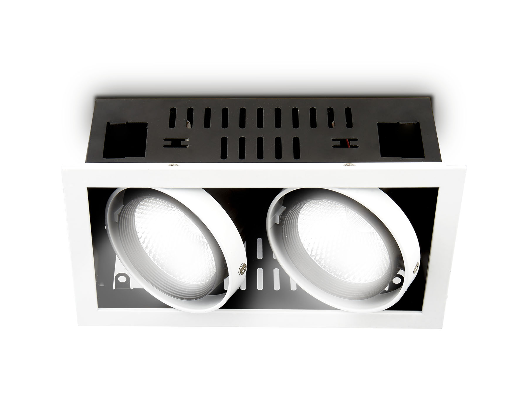 Карданный встраиваемый светодиодный светильник T812 BK/CH 2*12W 4200K - Viokon.com