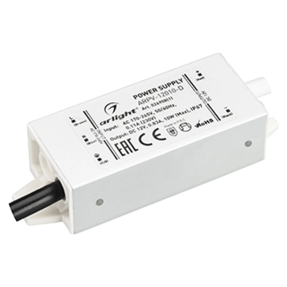Блок питания ARPV-12010-D (12V, 0.83A, 10W) (Arlight, IP67 Металл, 3 года) 026908(1) - Viokon.com