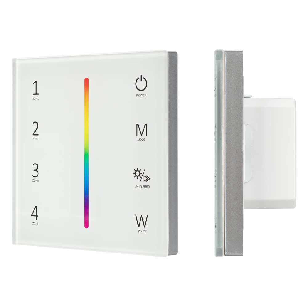Панель Sens SMART-P45-RGBW White (230V, 4 зоны, 2.4G) (Arlight, IP20 Пластик, 5 лет) 028140 - Viokon.com