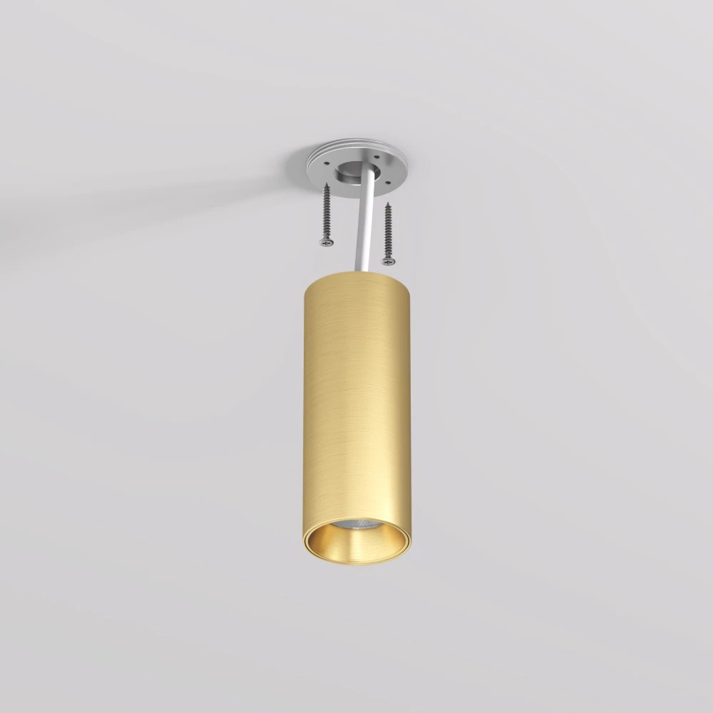 DK2615-SB Накладной светильник SHINE TUBE со светодиодом D45H115 IP20 3000К 7W RA90 сатинированная латунь алюминий - Viokon.com