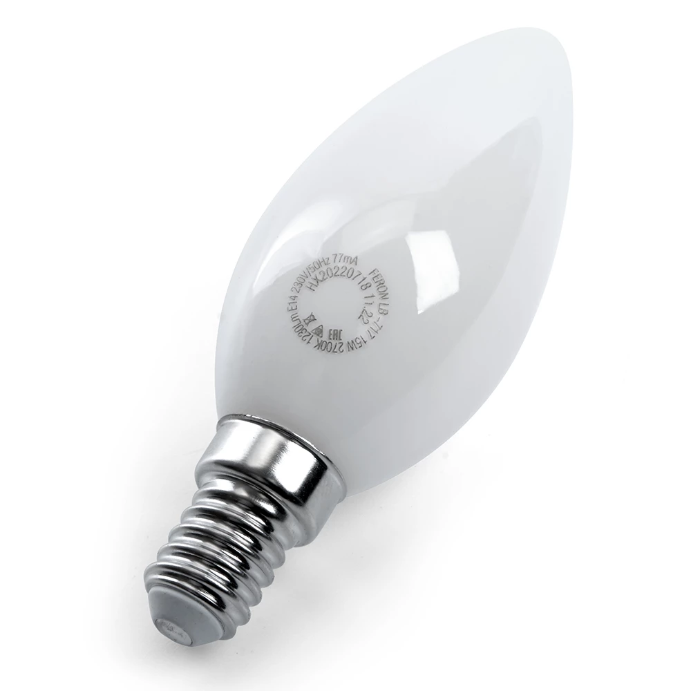 Лампа светодиодная Feron LB-717 Свеча E14 15W 230V 2700K (38255) - Viokon.com
