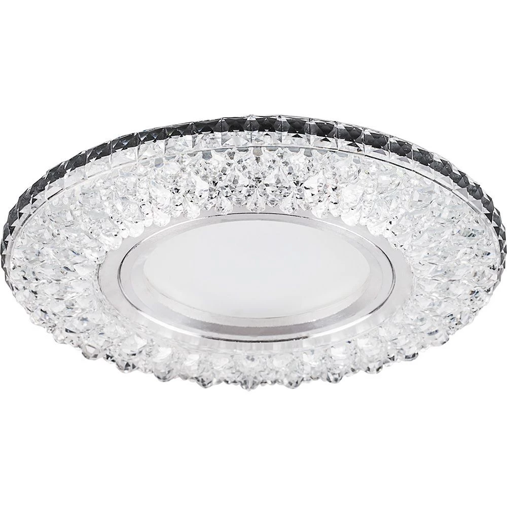 Светильник встраиваемый с разноцветной LED подсветкой Feron CD940 потолочный MR16 G5.3 прозрачный (32541) - Viokon.com