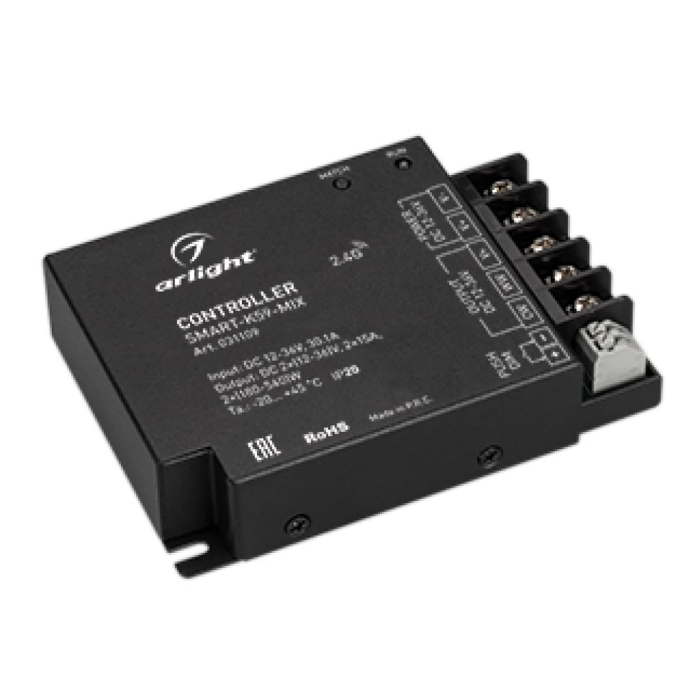 Контроллер SMART-K59-MIX (12-36V, 2x15A, 2.4G) (Arlight, IP20 Металл, 5 лет) 031109 - Viokon.com