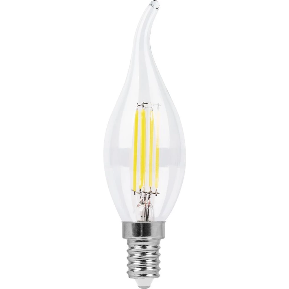 Лампа светодиодная диммируемая Feron LB-69 Свеча на ветру  E14 5W 4000K (25654) - Viokon.com