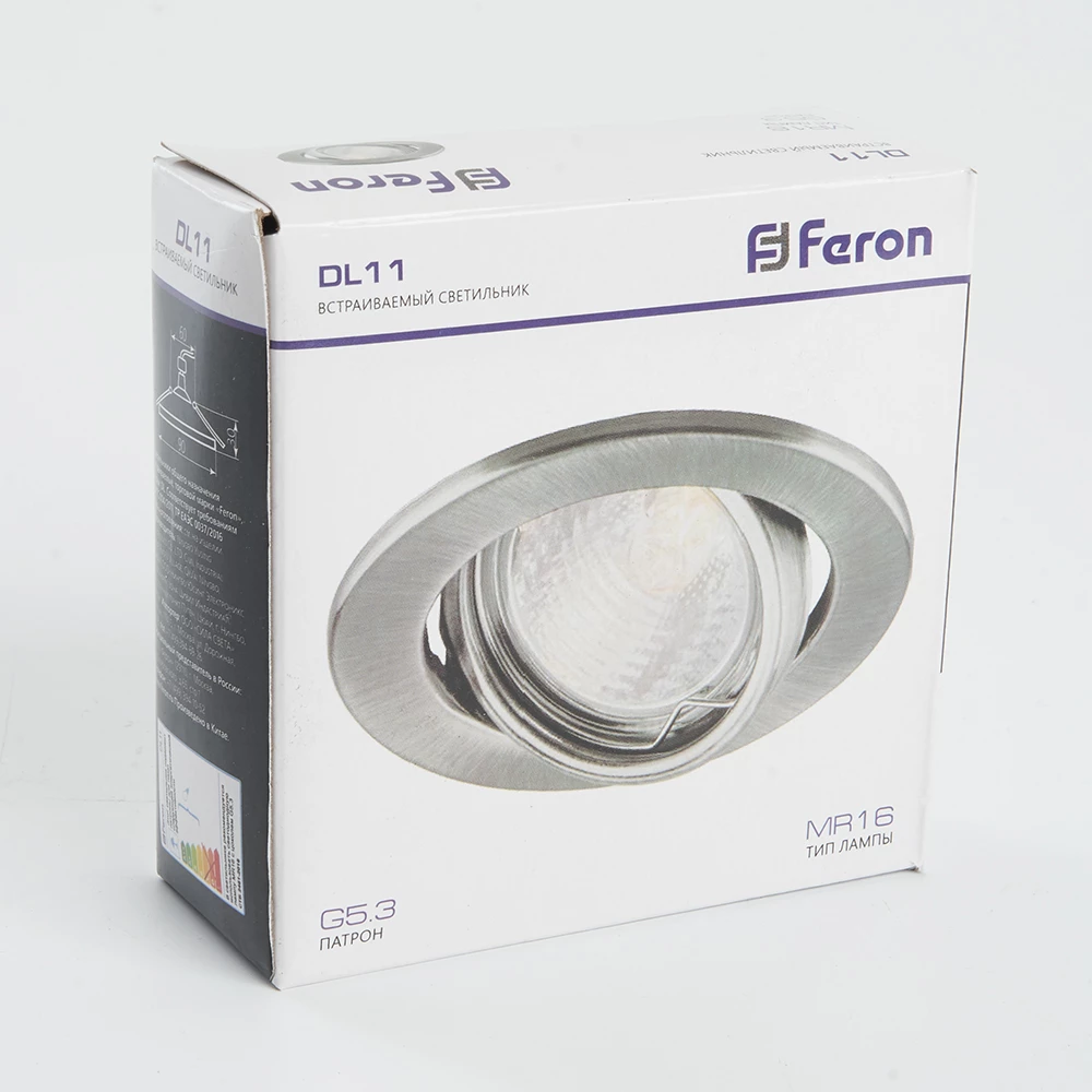Светильник встраиваемый Feron DL11 потолочный MR16 G5.3 титан (15117) - Viokon.com