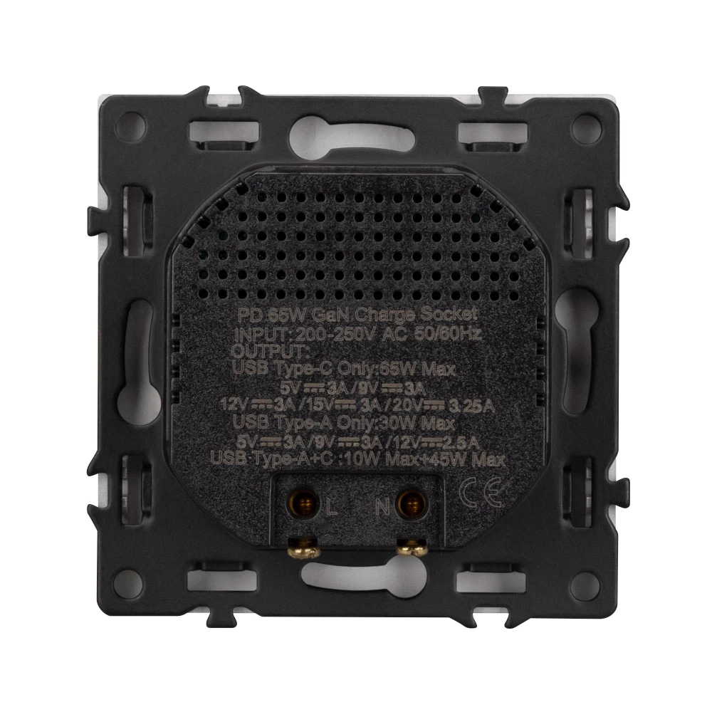 Механизм розетки с быстрой USB зарядкой SCT-NOBE-MUAC-SFPL-FC-CA (65W, QC3) (Arlight, Кашемир) 059446 - Viokon.com