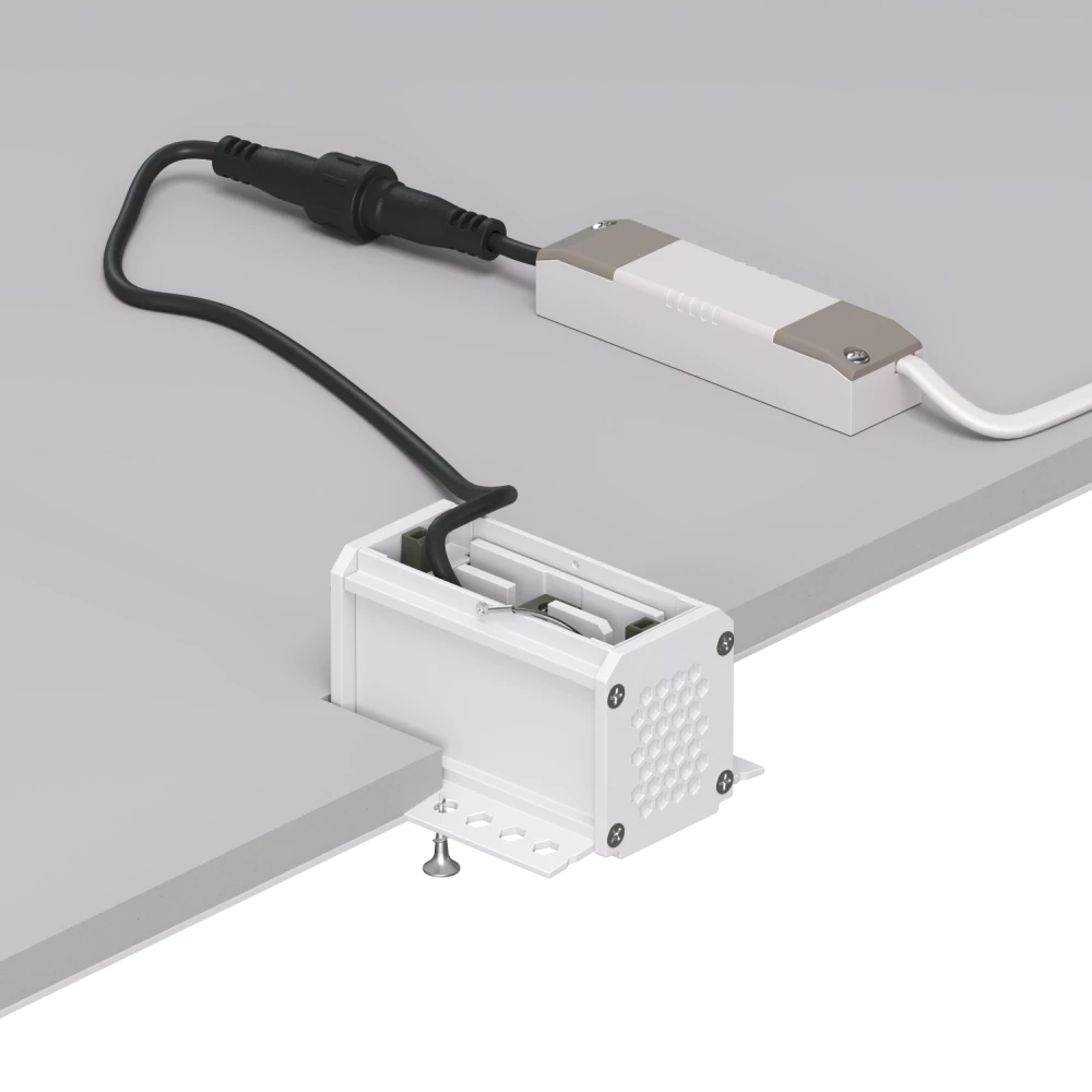 DK2530-WB Встраиваемый светильник SPACE со светодиодом под шпатлевку L69mm 220V 6W 38 4000К IP20 белыйчерный алюминий - Viokon.com