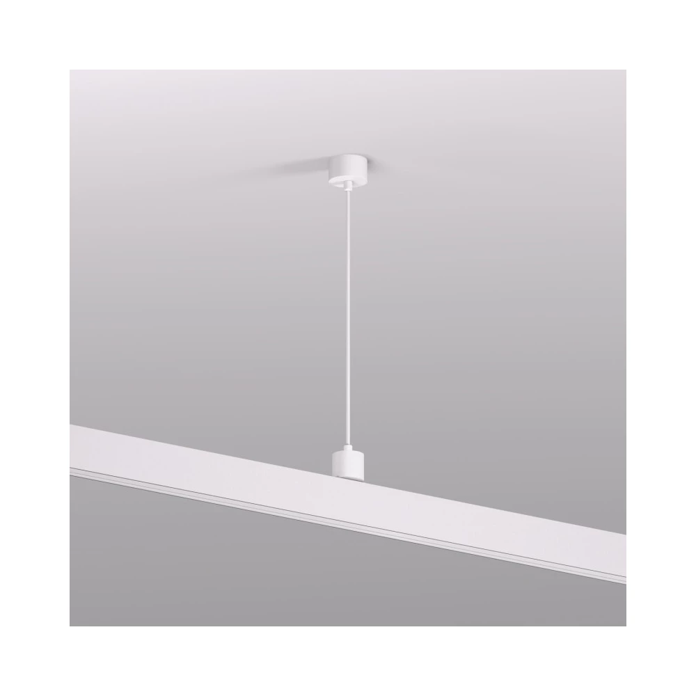 TR2124-WH Подвод питания для подвесного монтажа трека SMART BASE АС 220-240V IP20 5м белый алюминий - Viokon.com