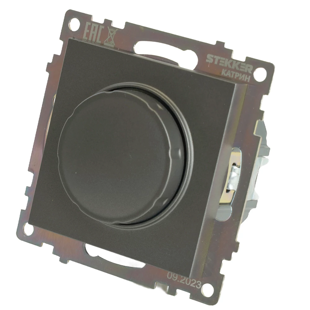 Выключатель диммирующий TRIAC (механизм) 250В, 500W, серия Катрин, графит, GLS10-7106-06 (49413) - Viokon.com