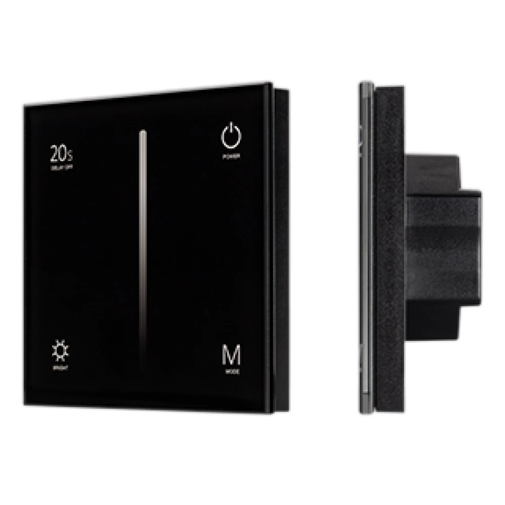 Панель SMART-P6-DIM-G-IN Black (12-24V, 4x3A, Sens, 2.4G) (Arlight, IP20 Пластик, 5 лет) 034780 - Viokon.com