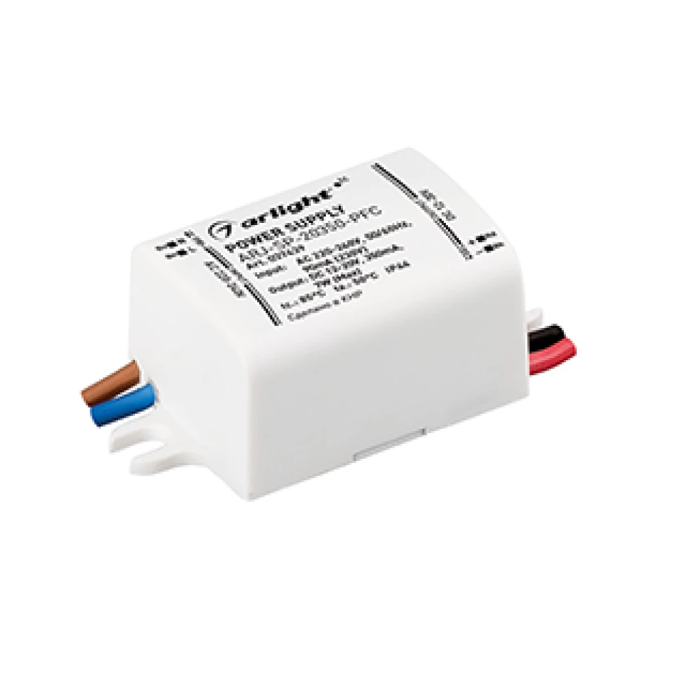 Блок питания ARJ-SP-20350-PFC (7W, 12-20V, 350mA) (Arlight, IP44 Пластик, 5 лет) 037439 - Viokon.com