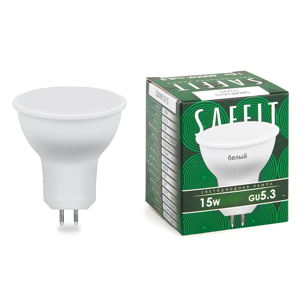 Лампа светодиодная SAFFIT SBMR1615 MR16 GU5.3 15W 230V 4000K (55225) - Viokon.com