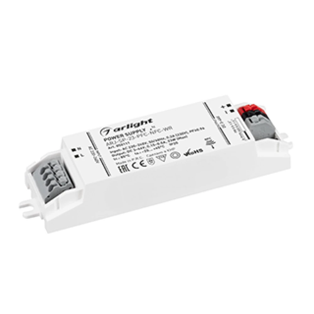 Блок питания ARJ-SP-23-PFC-NFC-WR (23W, 3-46V, 0.15-0.5A) (Arlight, IP20 Пластик, 5 лет) 050111 - Viokon.com