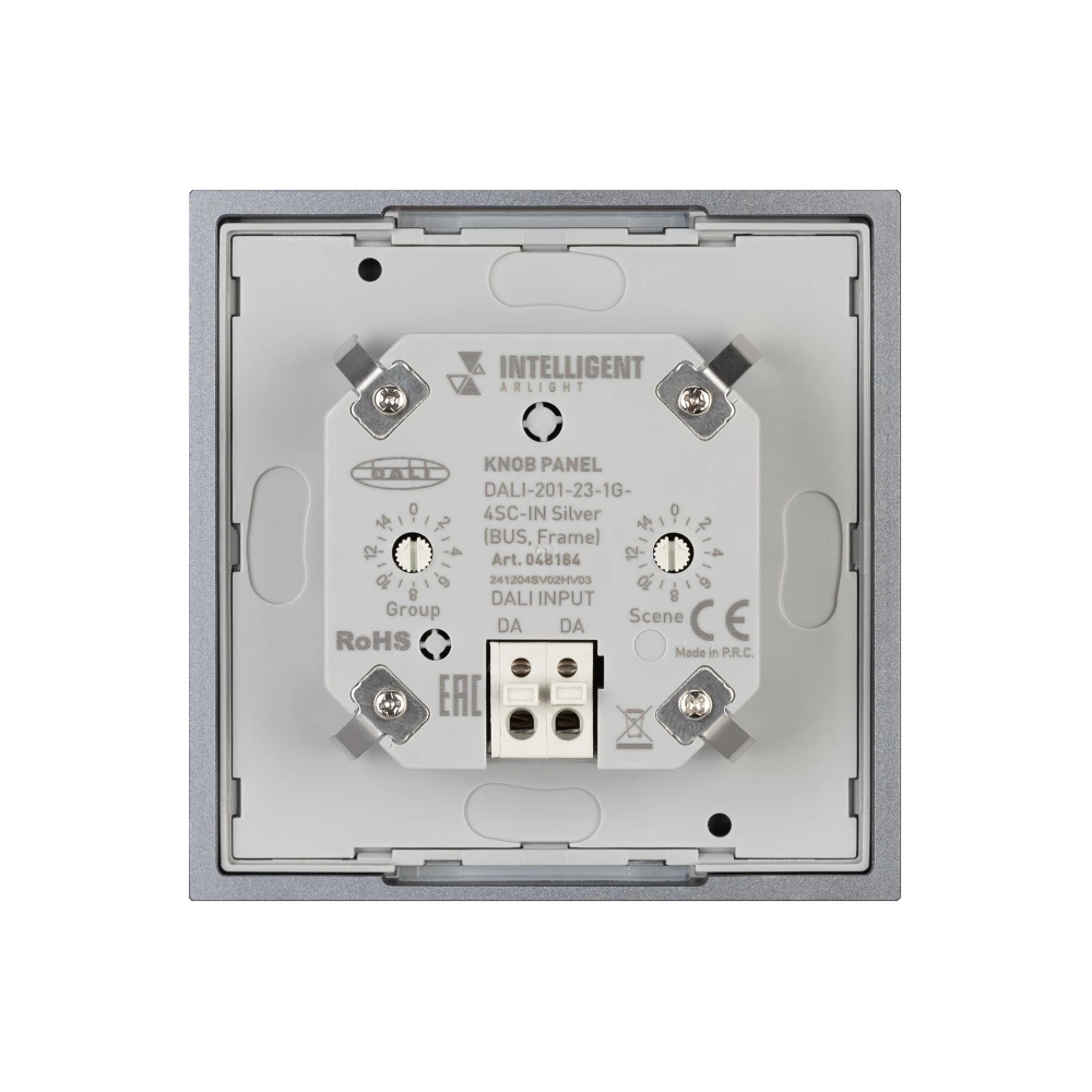 INTELLIGENT ARLIGHT Кнопочная панель DALI-201-23-1G-4SC-IN Silver (BUS, Frame) (IARL, IP20 Металл, 3 года) 048184 - Viokon.com