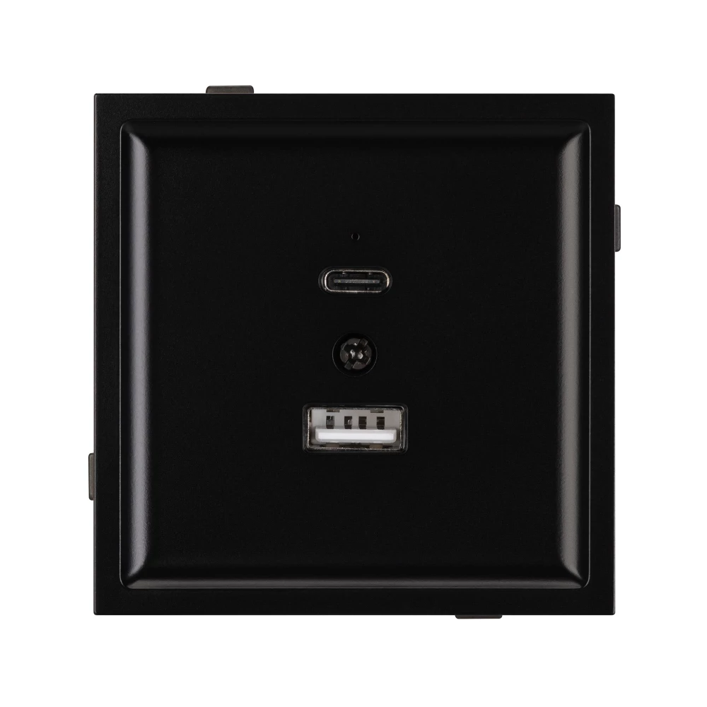 Механизм USB розетки SCT-TENDO-MUAC-PL-BK (5V, 3A, QC3) (Arlight, Черный) 054095 - Viokon.com