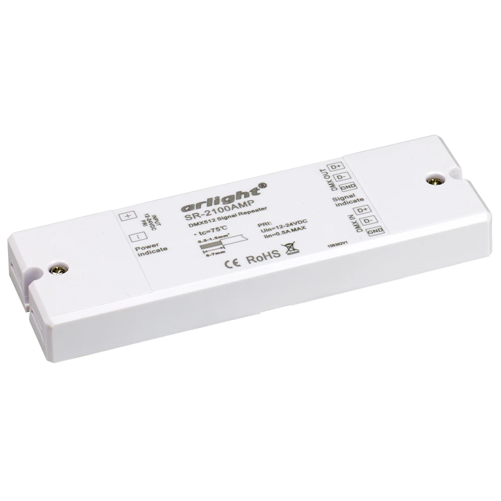 Усилитель DMX-сигнала SR-2100AMP (12-24V, 1CH) (Arlight, IP20 Пластик, 3 года) 019460 - Viokon.com