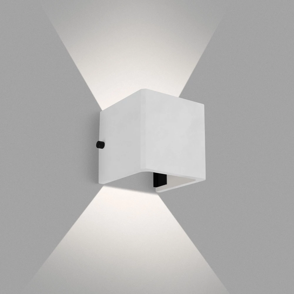 Светильник LGD-PERAN-WALL-S120x120-6W Warm3000 (WH, 0-80 deg, 230V) (Arlight, IP65 Бетон, 3 года) 058169 - Viokon.com
