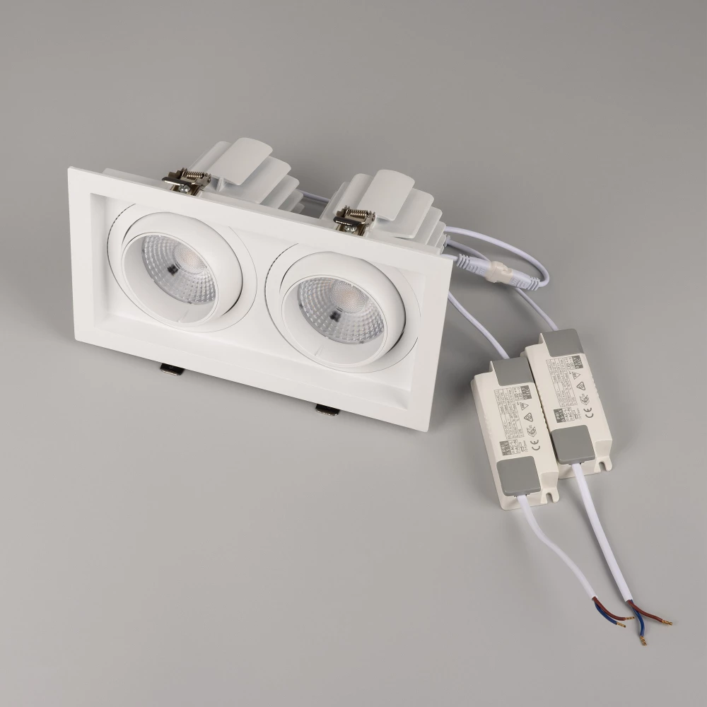 Светильник MS-VORTEX-BUILT-S250x140-2x30W Warm3000 (WH-WH, 50 deg, 230V) (Arlight, IP20 Металл, 5 лет) 042369 - Viokon.com