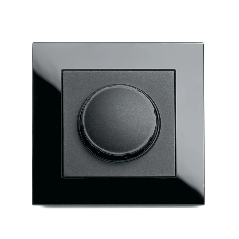 Выключатель диммирующий, STEKKER, GLS10-7006-05, 250В, 500W, серия Катрин, черный (39508) - Viokon.com