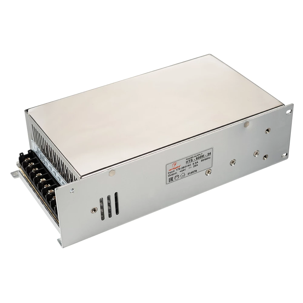 Блок питания HTS-600M-24 (24V, 25A, 600W) (Arlight, IP20 Сетка, 3 года) 014978 - Viokon.com