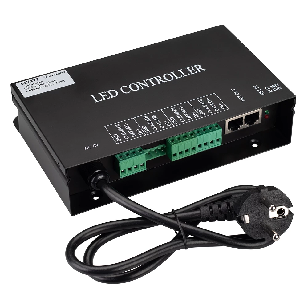 Контроллер HX-SPI-DMX-SL-4P (4096 pix, 220V, TCP/IP, add, ArtNet) (Arlight, IP20 Металл, 2 года) 027277 - Viokon.com
